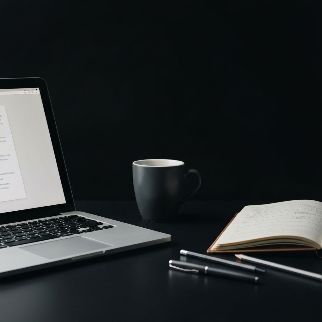 Professional business communication workspace